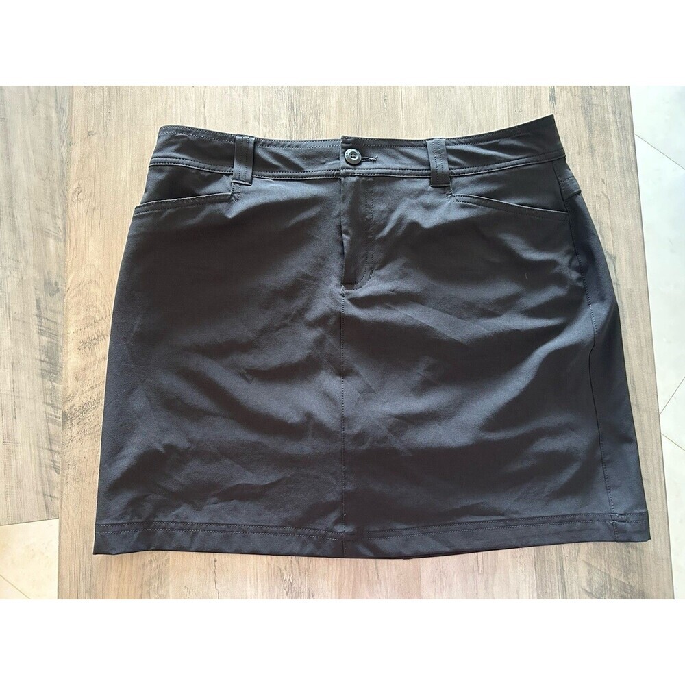 Eddie Bauer Skort Womens 8 Black Hiking Activewear Short Golf Tennis Skirt